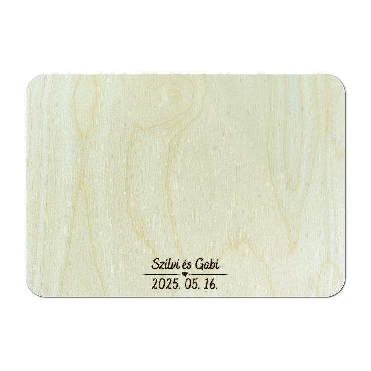 Fa talpazat egyedi szöveggel