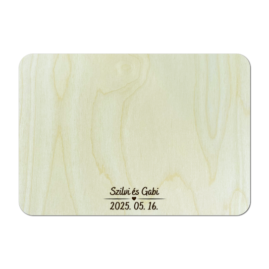 Fa talpazat egyedi szöveggel